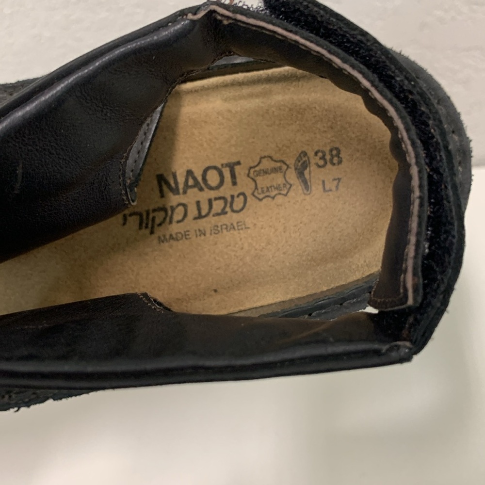 Naot Black Leather Sandals - Picture 5 of 6